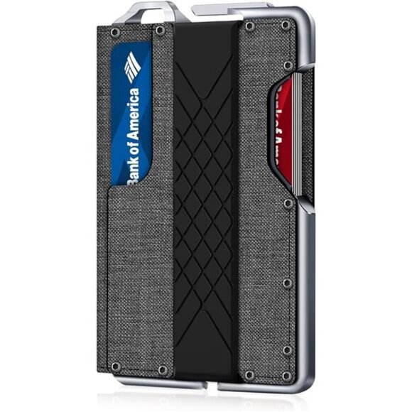 Tactical Minimalist Wallet for Men, Slim RFID-Blocking Metal Card Holder - Picture 7 of 7